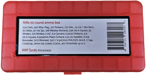Red Shield Rifle .30-06 (or similar) Ammo Box - 50 Round