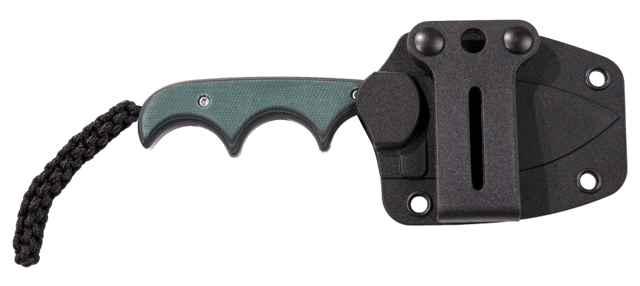 Minimalist Green Fixed Blade Knife with Sheath 2396