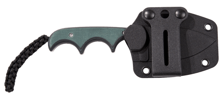 Minimalist Green Fixed Blade Knife with Sheath 2396