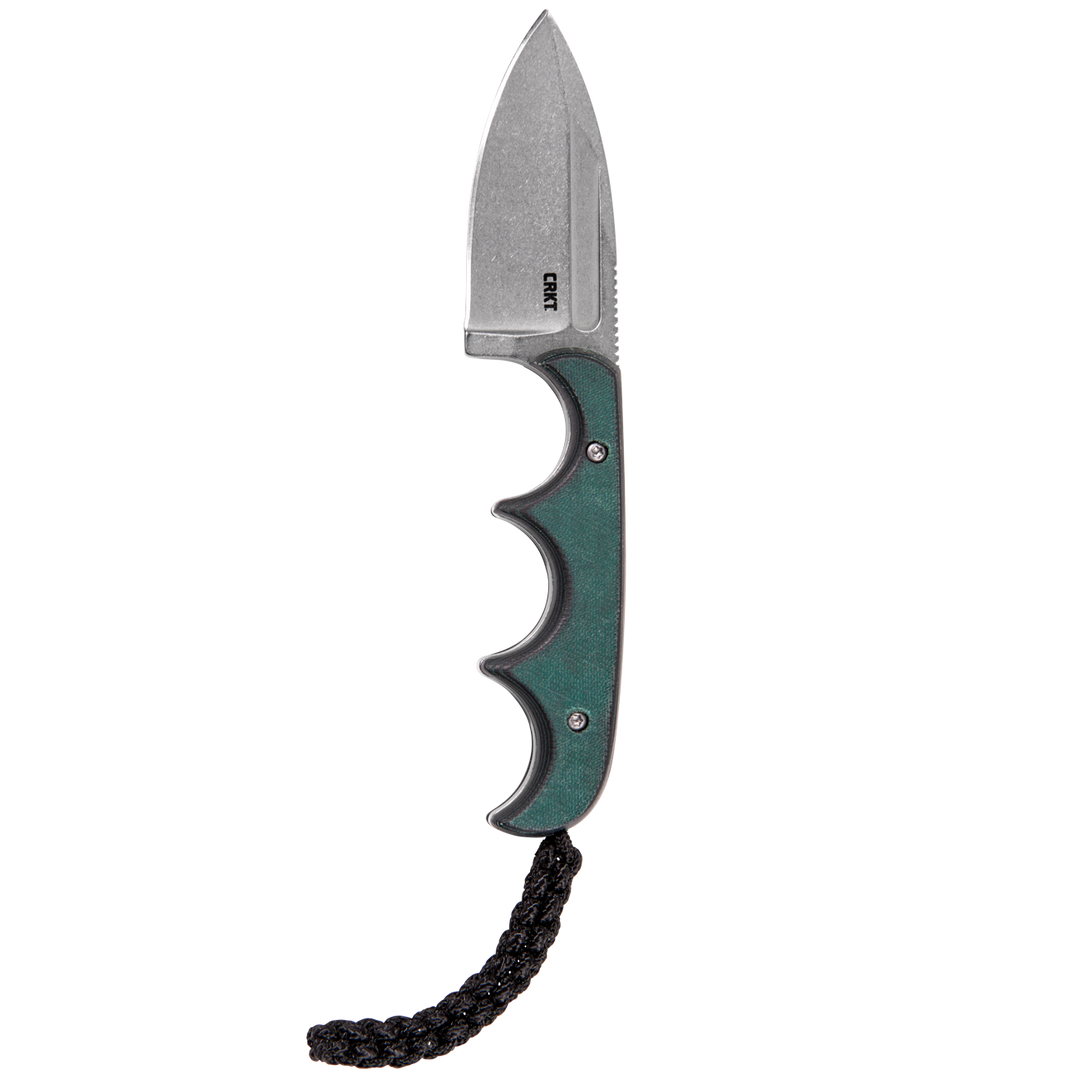Minimalist Green Fixed Blade Knife with Sheath 2396