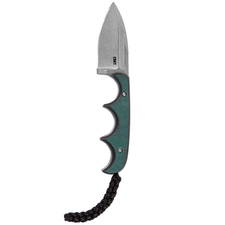 Minimalist Green Fixed Blade Knife with Sheath 2396