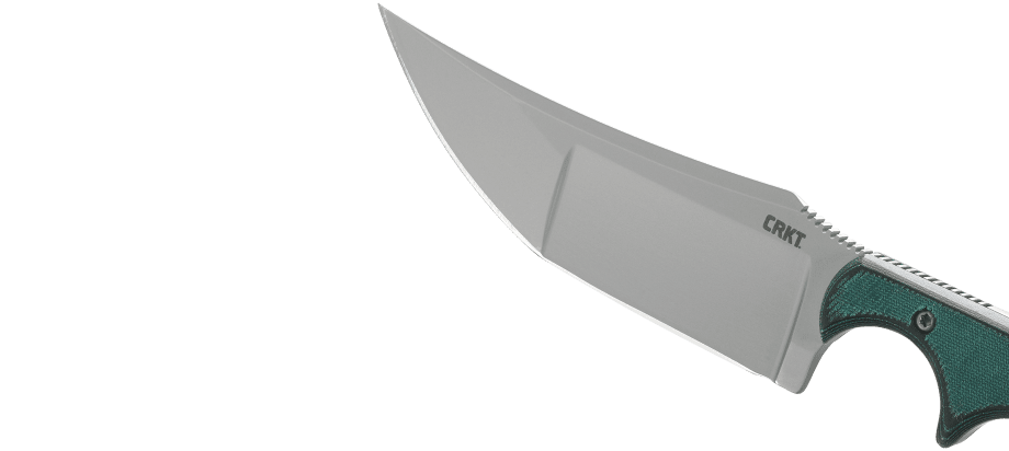 Minimalist Green Fixed Blade Knife with Sheath 2394