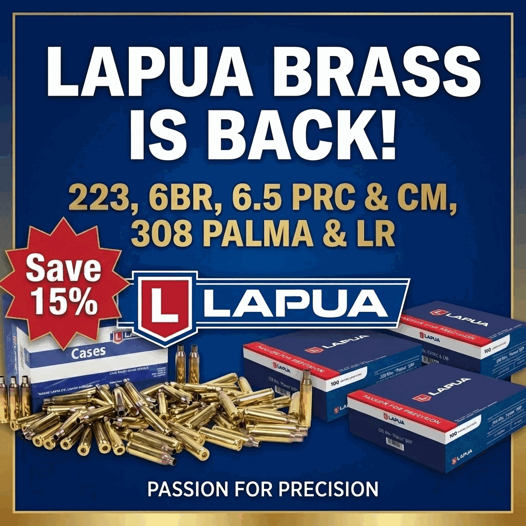 Lapua unprimed brass promo