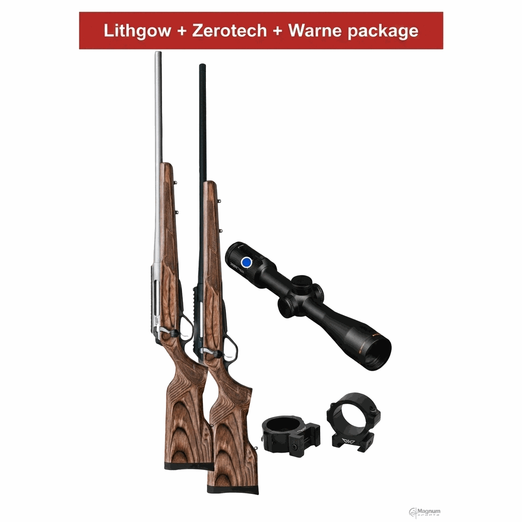 Lithgow LA102 Laminate and Zerotech Thrive rifle package promo