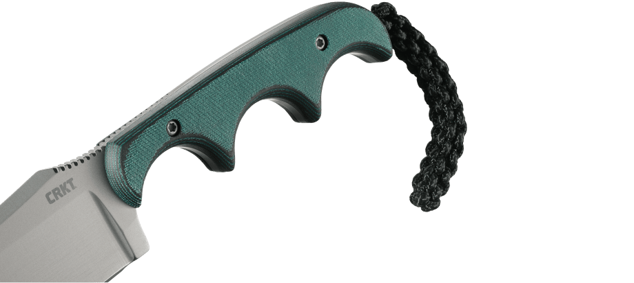 Minimalist Green Fixed Blade Knife with Sheath 2394