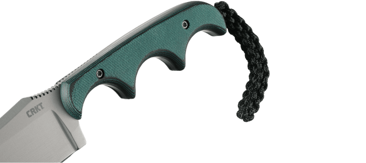 Minimalist Green Fixed Blade Knife with Sheath 2394