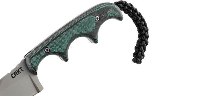 Minimalist Green Fixed Blade Knife with Sheath 2387