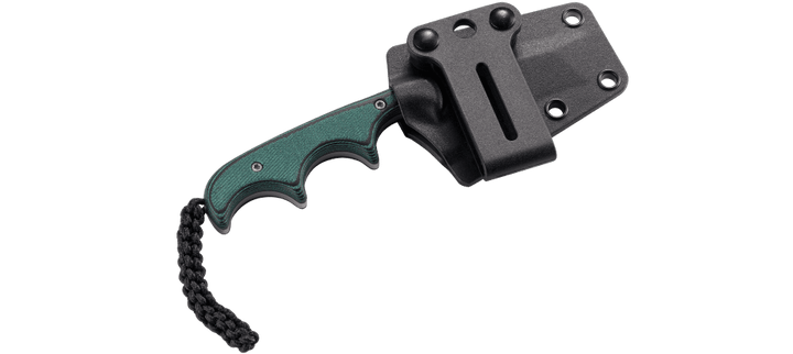 Minimalist Green Fixed Blade Knife with Sheath 2387