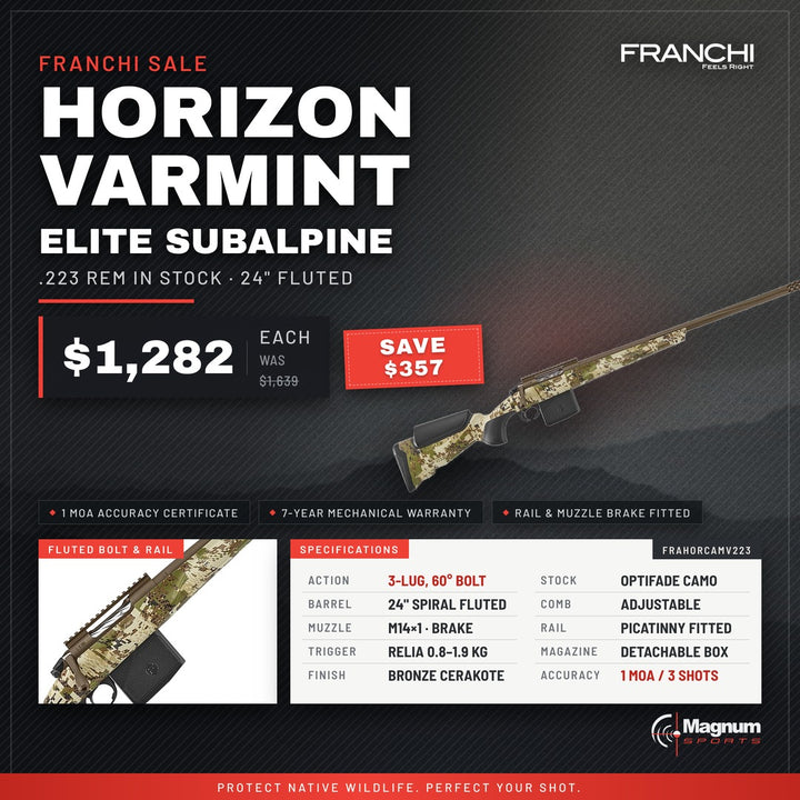Franchi Horizon Varmint Elite Subalpine - Magnum Sports advert, $1,282