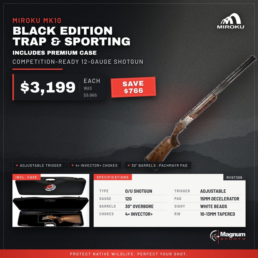 Miroku MK10 Black Edition, Trap &amp; Sporting - Magnum Sports advert, $3,199
