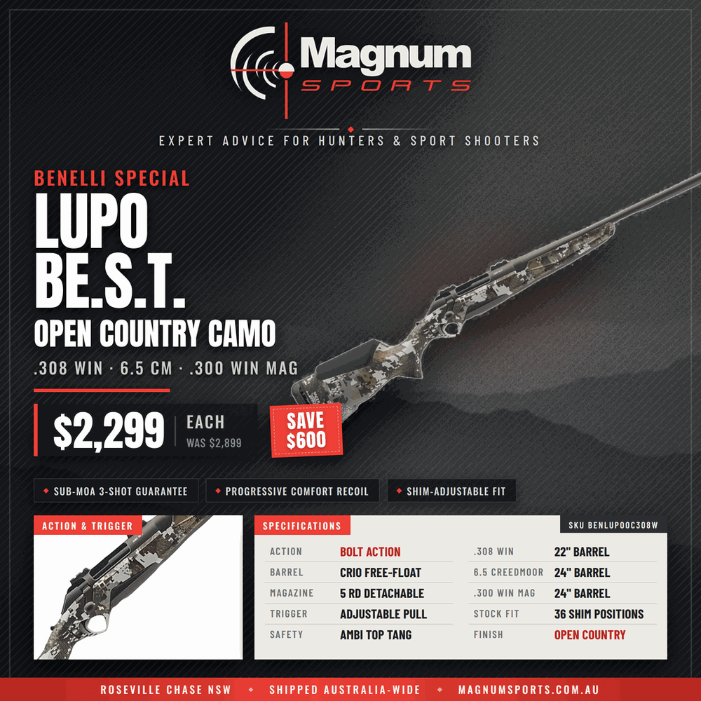 Benelli Lupo BEST Open Country Camo - Magnum Sports advert