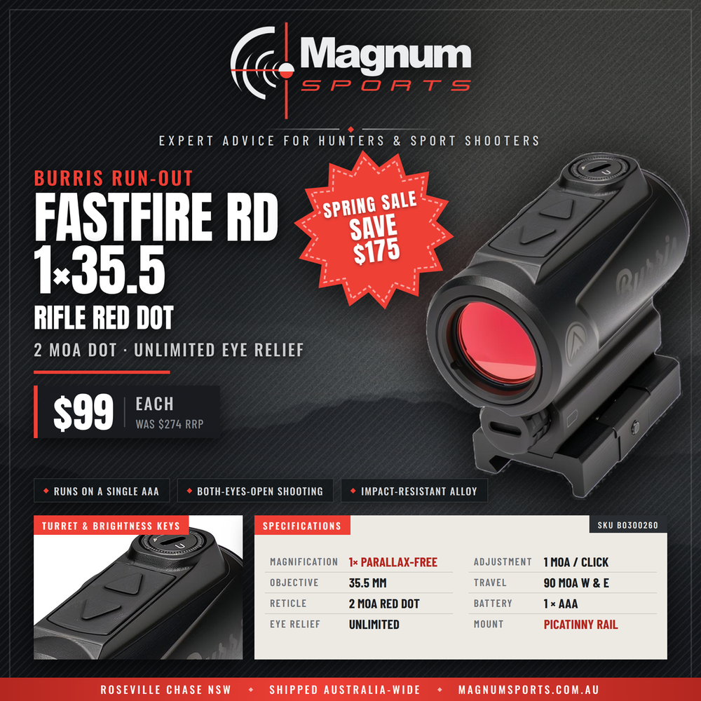 Burris FastFire RD - Magnum Sports advert