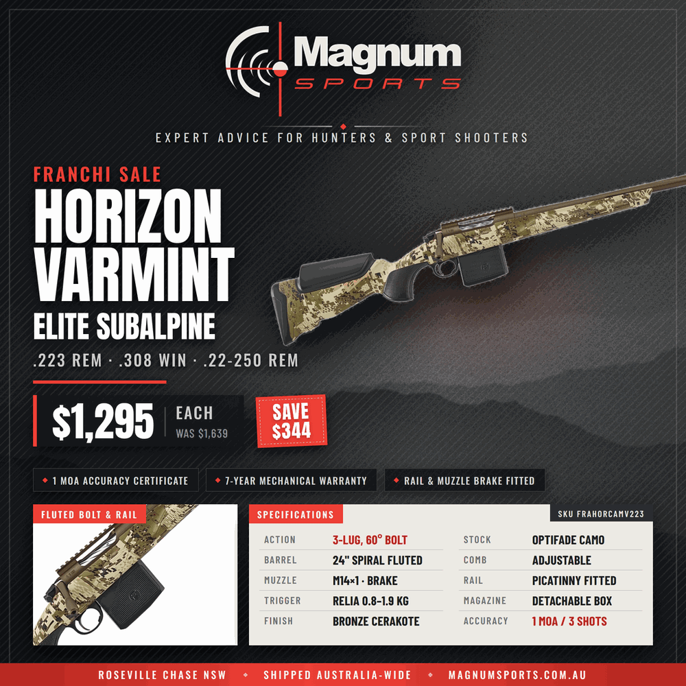 Franchi Horizon Varmint Elite Subalpine - Magnum Sports advert