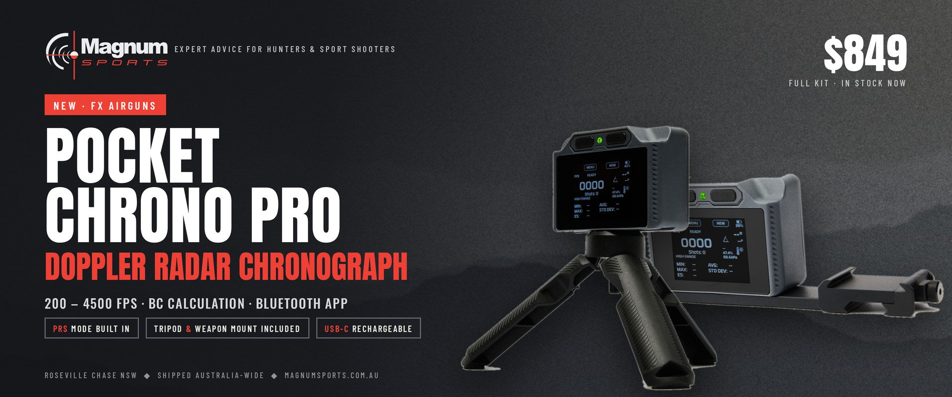 FX Pocket Chronograph Pro - new at Magnum Sports