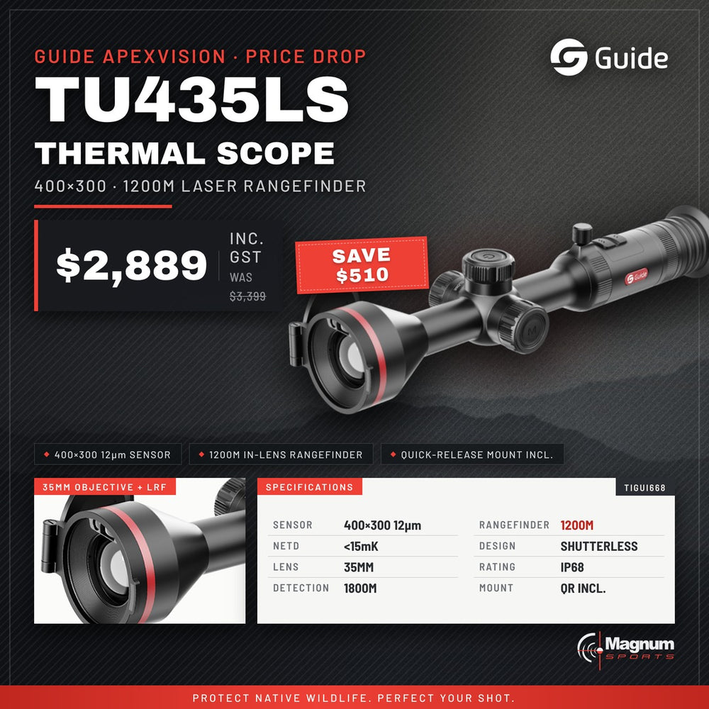 Guide TU435LS Thermal Scope with LRF – price drop $2,889, was $3,399