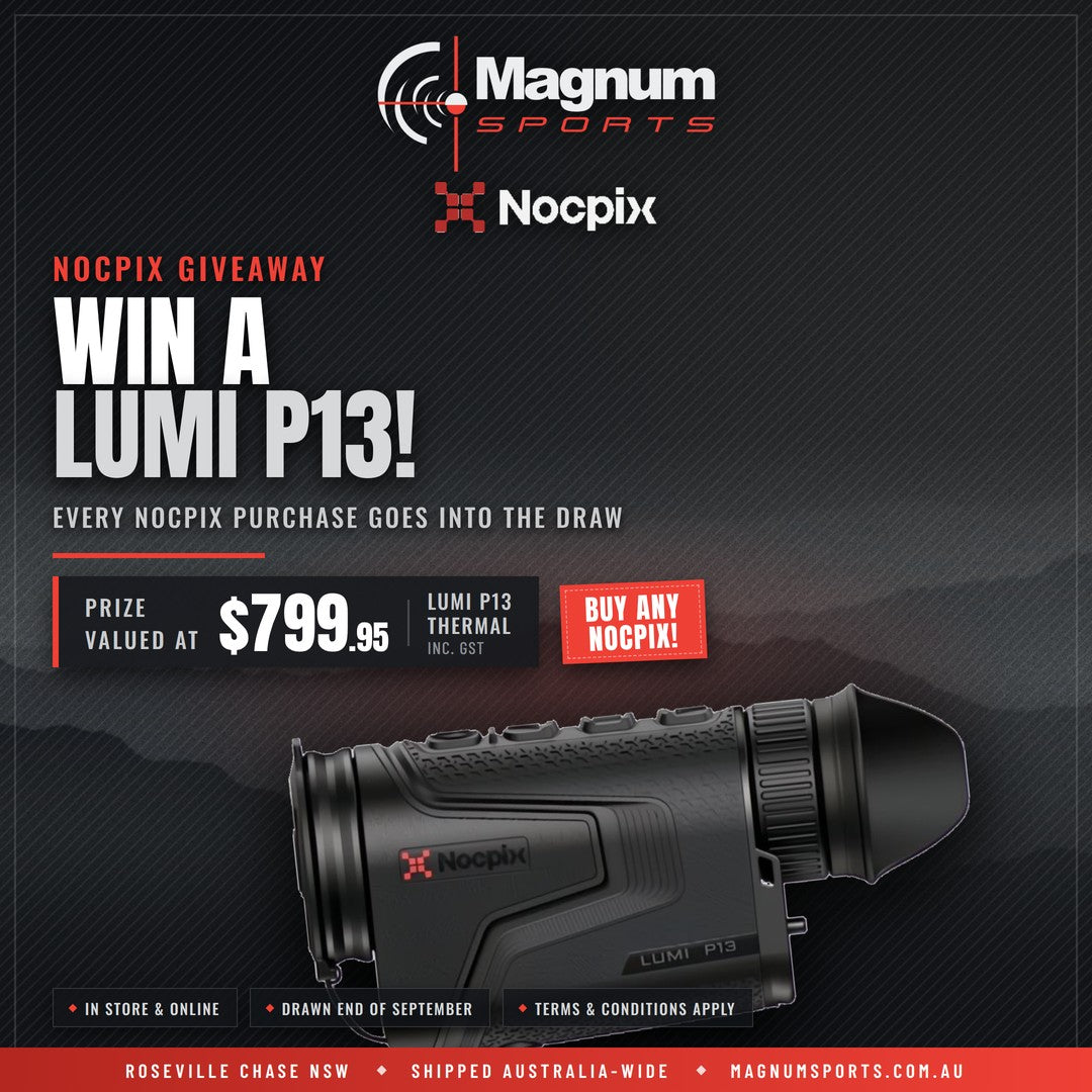 Win a Nocpix Lumi P13 thermal monocular — every Nocpix purchase goes into the draw, drawn end of September