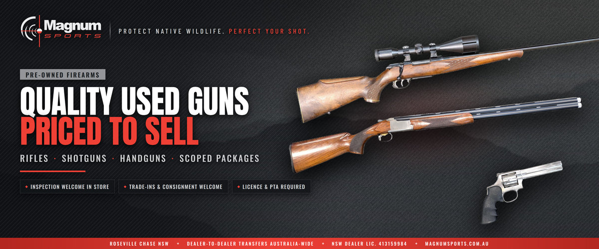Pre-owned firearms at Magnum Sports - quality used guns priced to sell