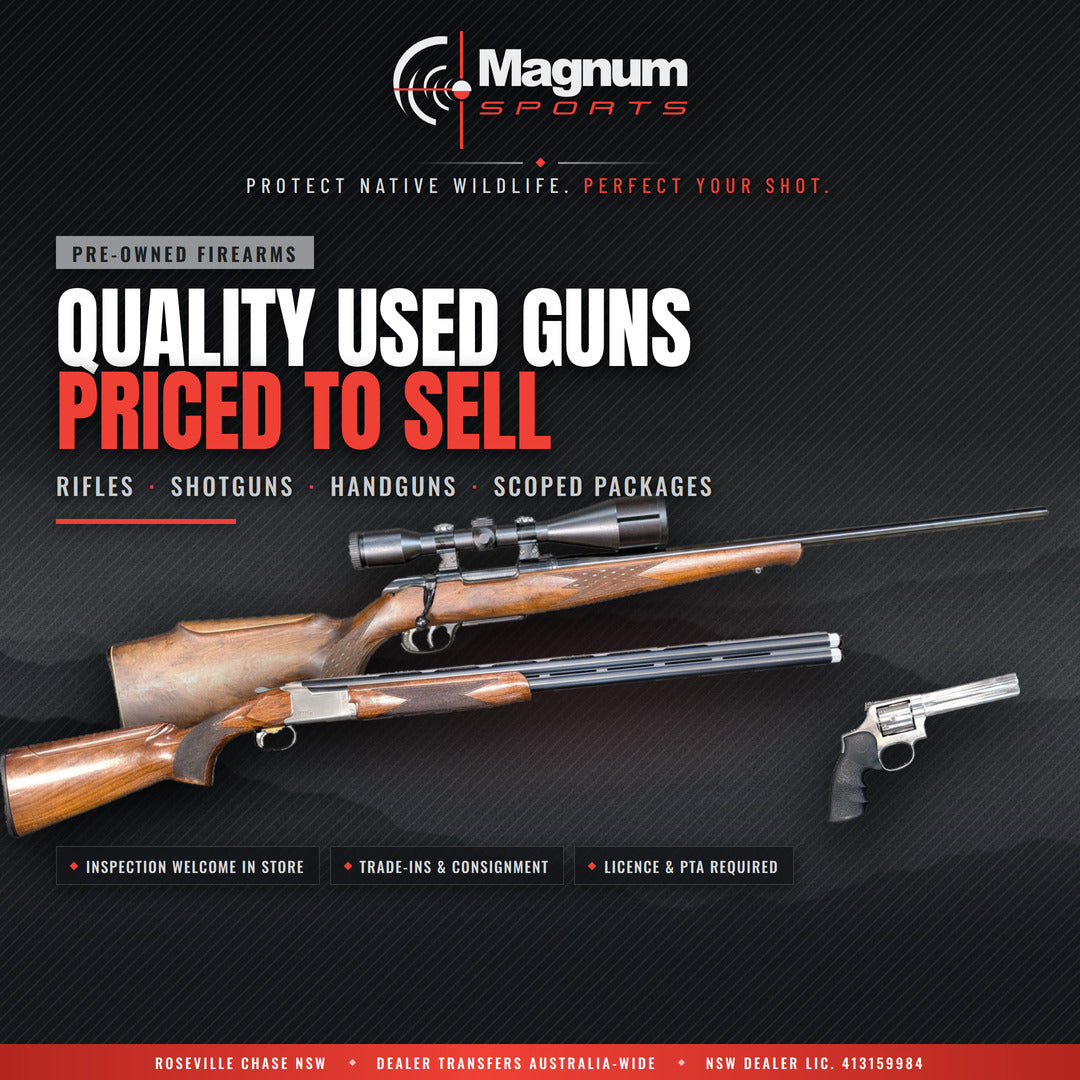 Pre-owned firearms at Magnum Sports - quality used guns priced to sell