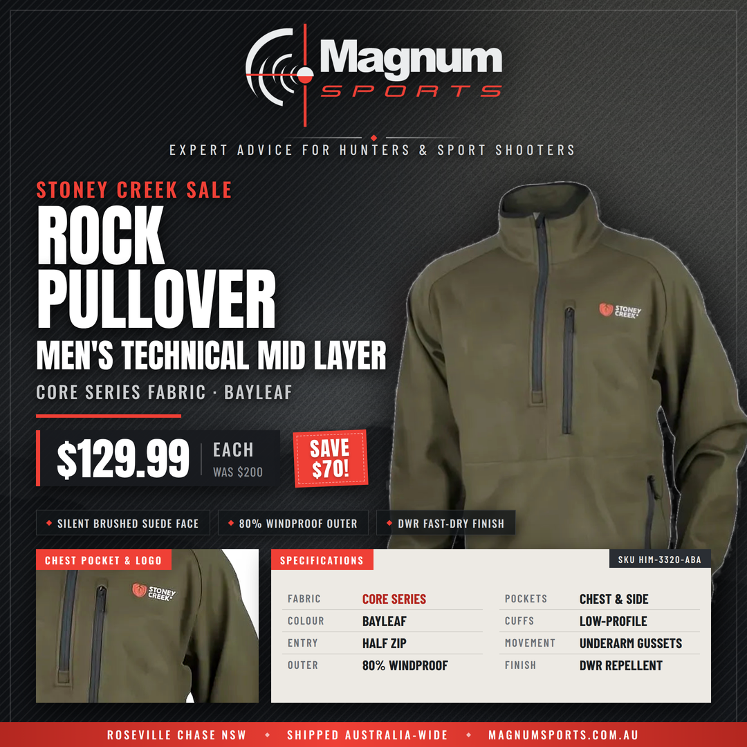 Stoney Creek Sale - Rock Pullover Bayleaf advert - $129.99, was $200