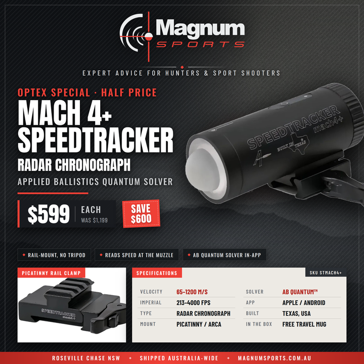 Optex Outdoor Speedtracker Mach 4+, with Applied Ballistics Quantum