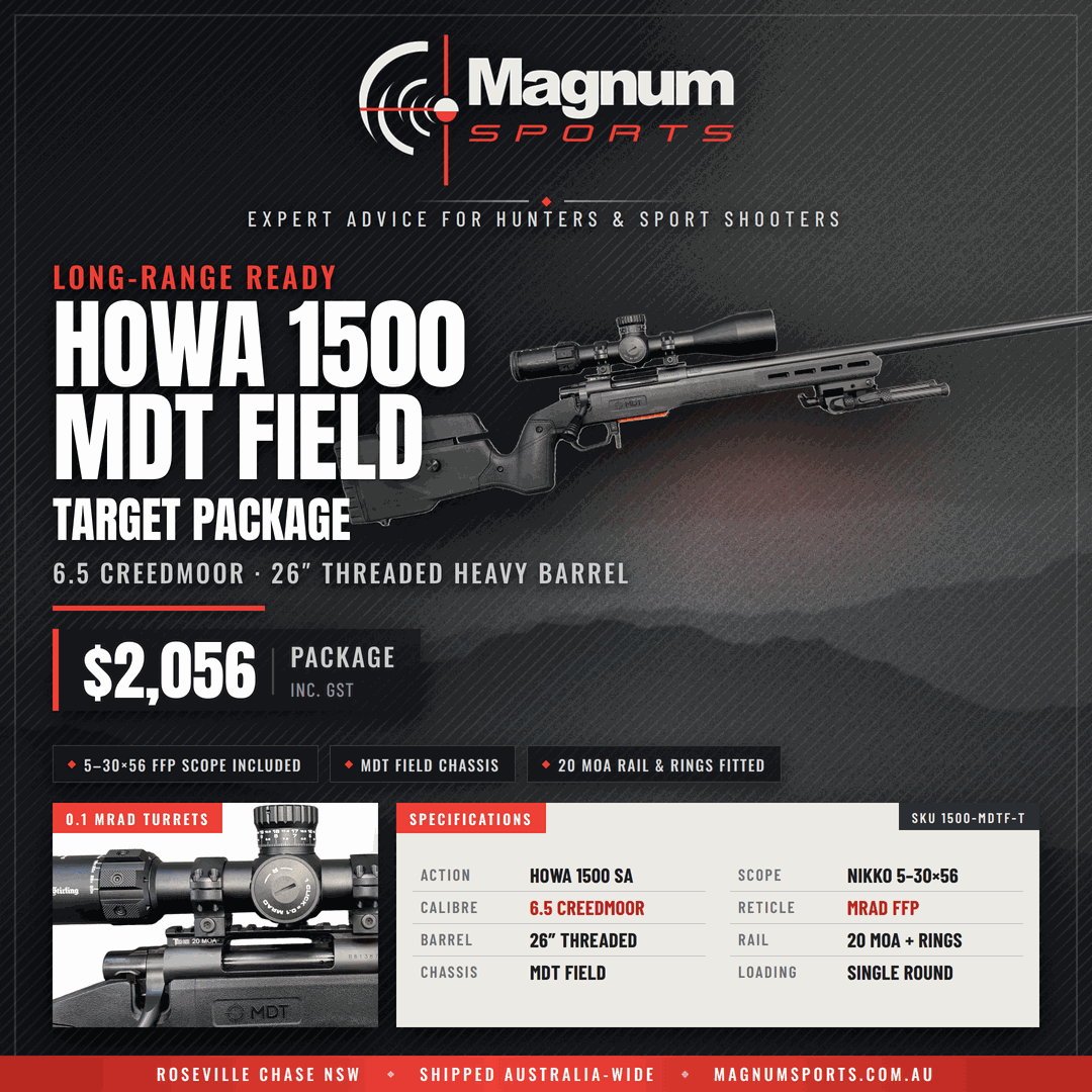 Howa 1500 MDT field target package promo
