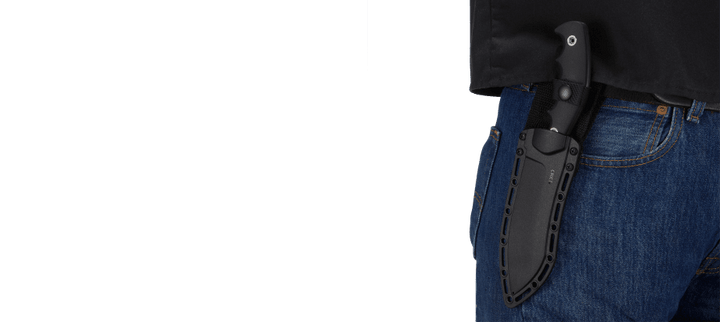 Catchall Black Fixed Blade Knife with Sheath 2866