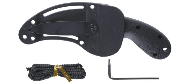 Bear Claw Black Fixed Blade Knife with Sheath 2511