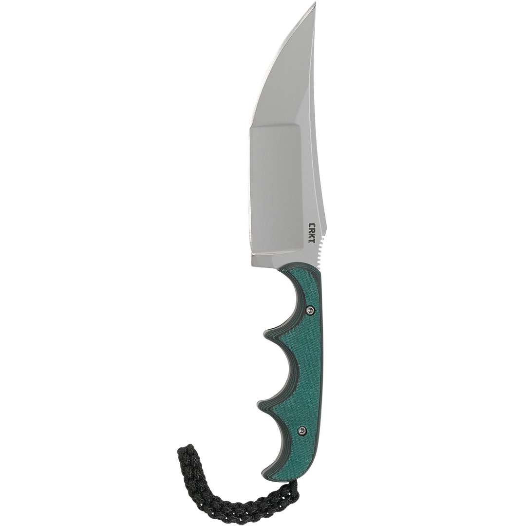 Minimalist Green Fixed Blade Knife with Sheath 2394