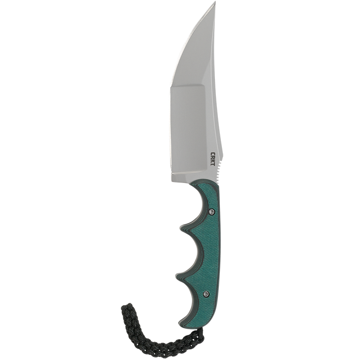 Minimalist Green Fixed Blade Knife with Sheath 2394