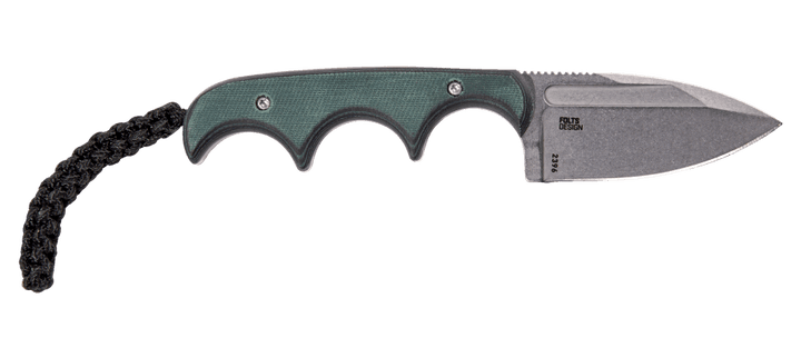 Minimalist Green Fixed Blade Knife with Sheath 2396