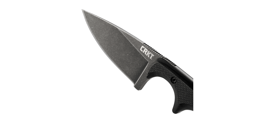 Minimalist Black Fixed Blade Knife with Sheath 2384K
