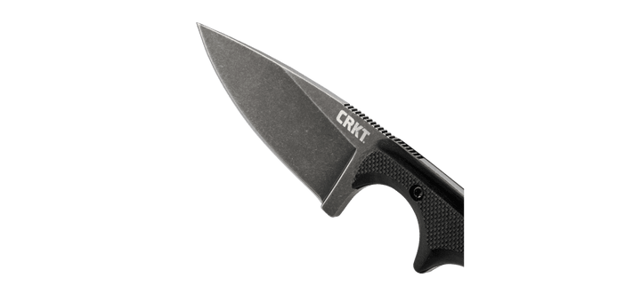Minimalist Black Fixed Blade Knife with Sheath 2384K