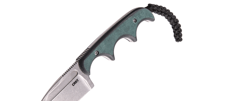 Minimalist Green Fixed Blade Knife with Sheath 2396