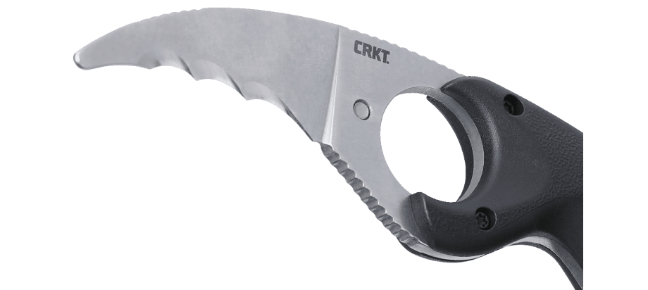 Bear Claw Black Fixed Blade Knife with Sheath 2511