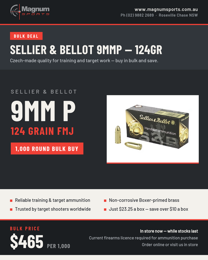 Sellier &amp; Bellot 9mmP Bulk Buy Specials - 115gr &amp; 124gr FMJ