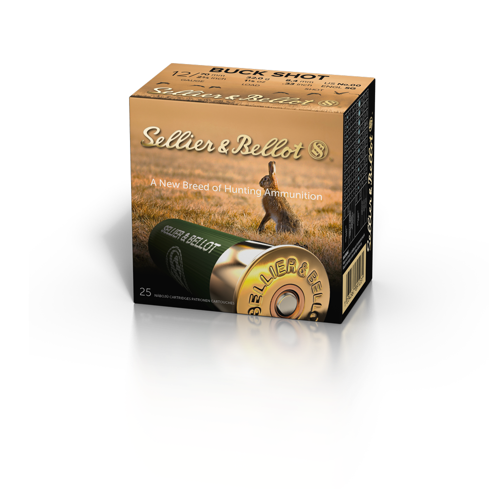 Sellier &amp; Bellot 12 Gauge 2 3/4" 32g 12 Pellet SG Buckshot