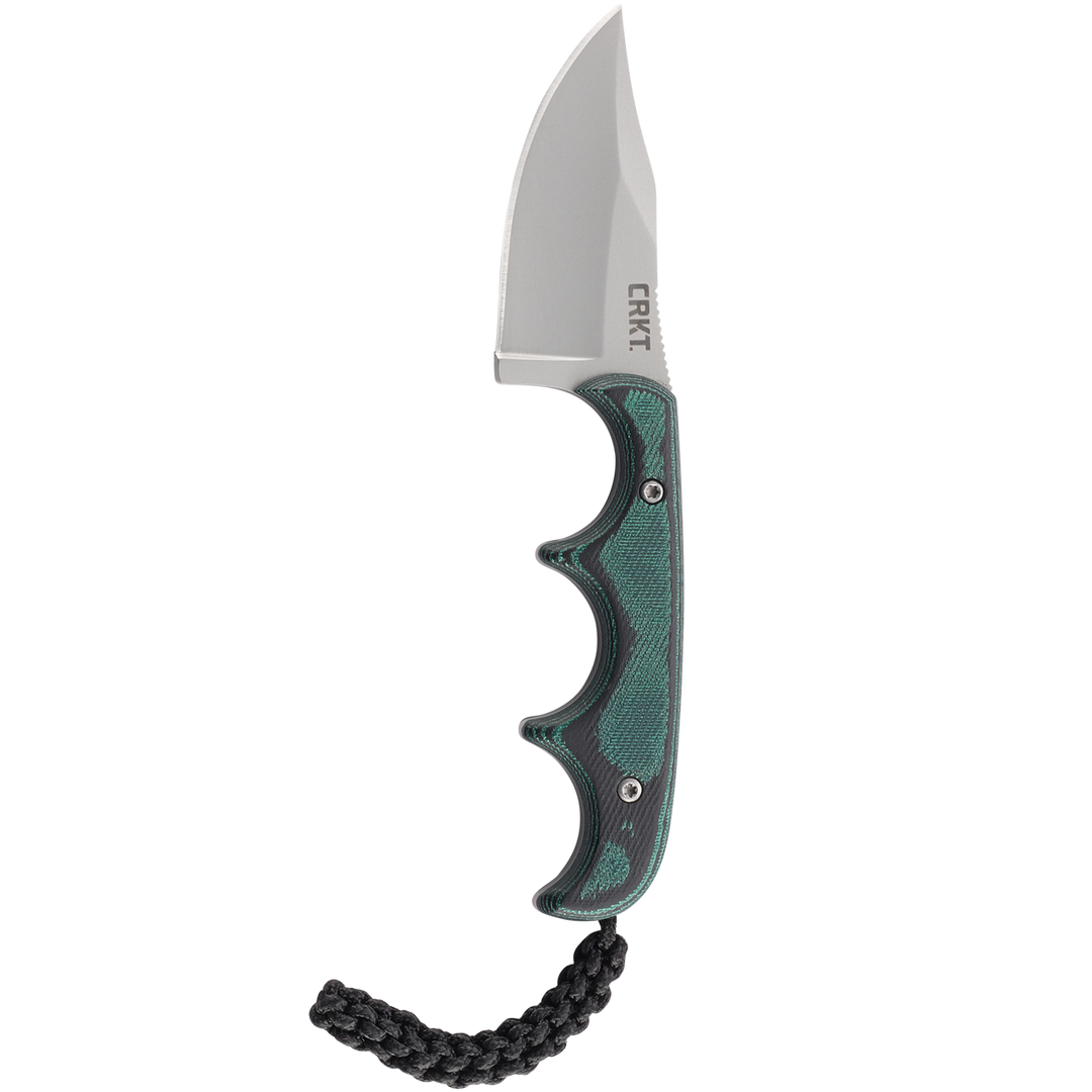 Minimalist Green Fixed Blade Knife with Sheath 2387