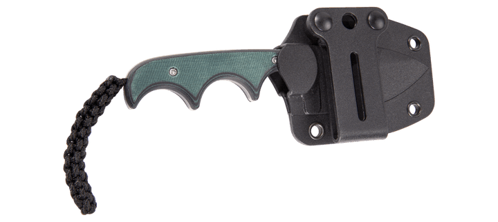 Minimalist Green Fixed Blade Knife with Sheath 2396