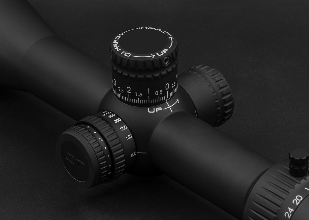 Zerotech Trace Advanced 4-24x50 riflescope – RMG Illuminated, turret detail